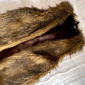 Furry brown vest
